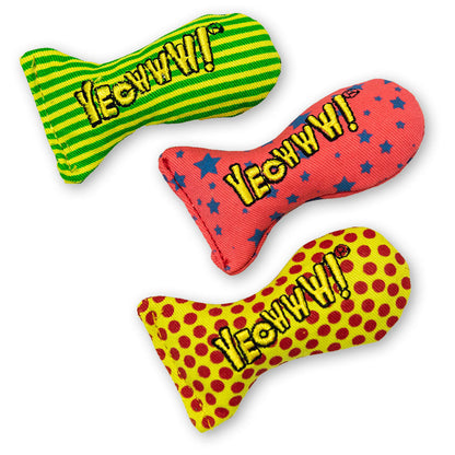 Yeowww! Stinkies Sardines Catnip Cat Toy, 3 Pack
