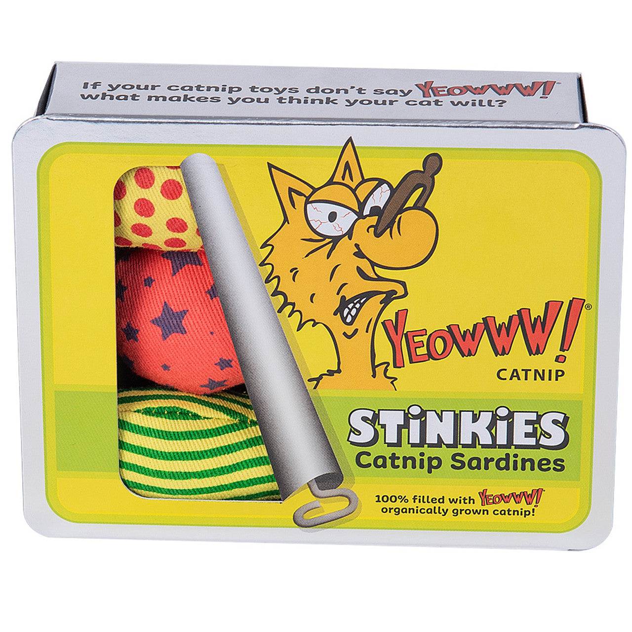 Yeowww! Stinkies Sardines Catnip Cat Toy, 3 Pack