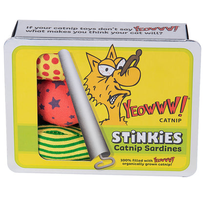 Yeowww! Stinkies Sardines Catnip Cat Toy, 3 Pack