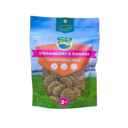 Round Lake Farm Strawberry & Banana Timothy Baked Treat 3 oz