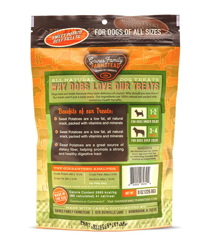 Gaines Family Sweet Potato Beef Fillets Dog Treats