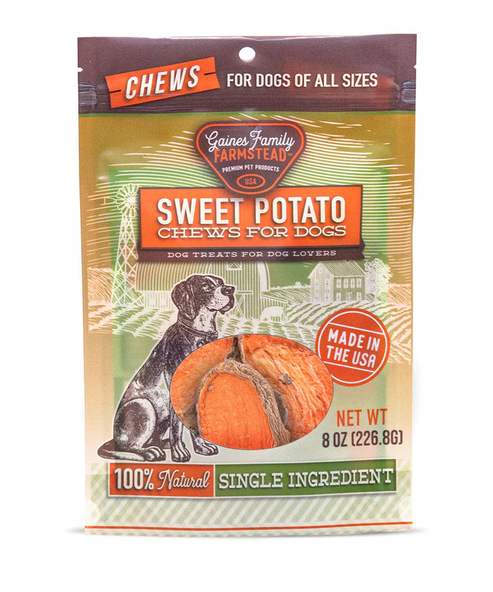 Gaines Family Sweet Potato Chews for Dogs - 100% Natural Single-Ingredient Dog Treat