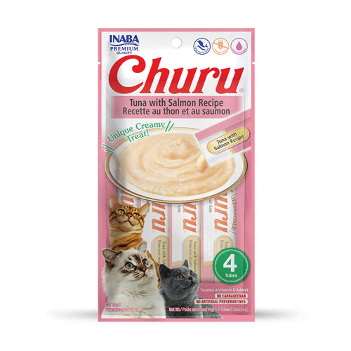 Inaba Churu Grain-Free Tuna & Salmon Puree Lickable Cat Treat