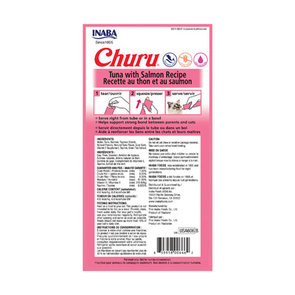 Inaba Churu Grain-Free Tuna & Salmon Puree Lickable Cat Treat