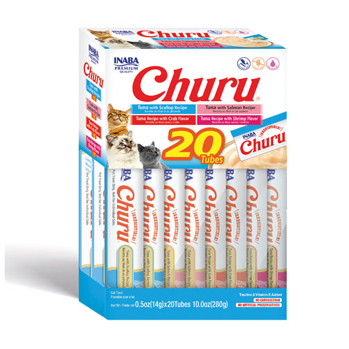 Inaba Churu Tuna Variety Creamy Puree Grain-Free Lickable Cat Treats