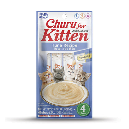Inaba Churu Grain-Free Tuna Puree Lickable Kitten Treat