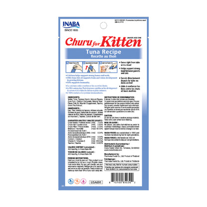 Inaba Churu Grain-Free Tuna Puree Lickable Kitten Treat