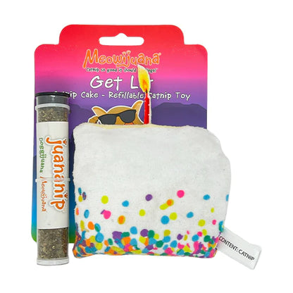 Meowijuana Get Lit Refillable Birthday Cake Cat Toy