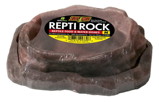 Zoo Med Repti Rock Reptile Rock Food & Water Dishes, Medium