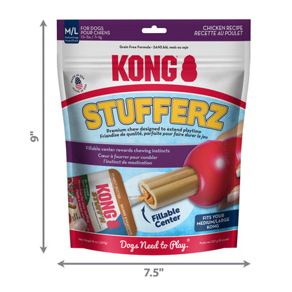 KONG Stufferz Chicken Dog Treats, Medium/Large