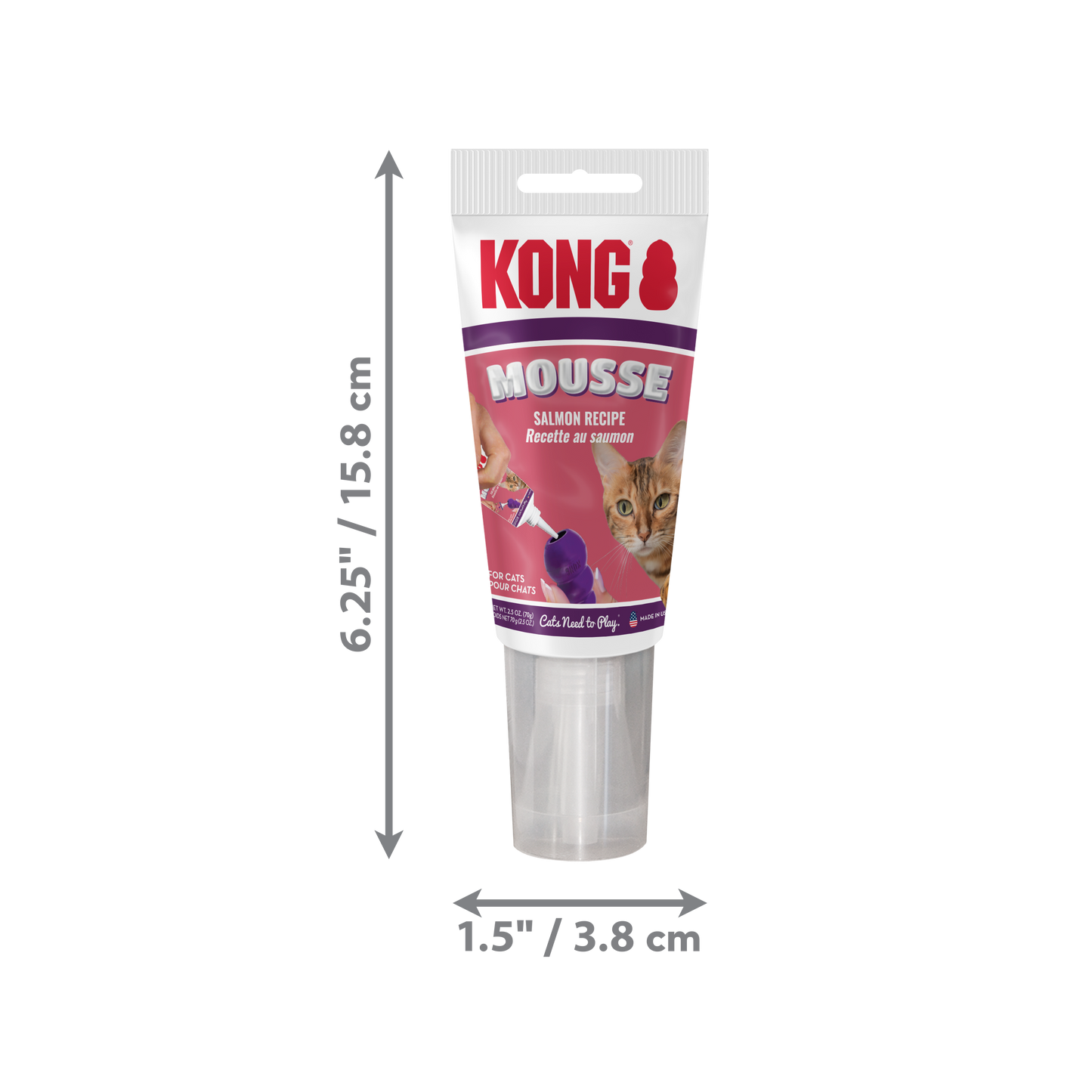 KONG Mousse Salmon Cat Treat Paste