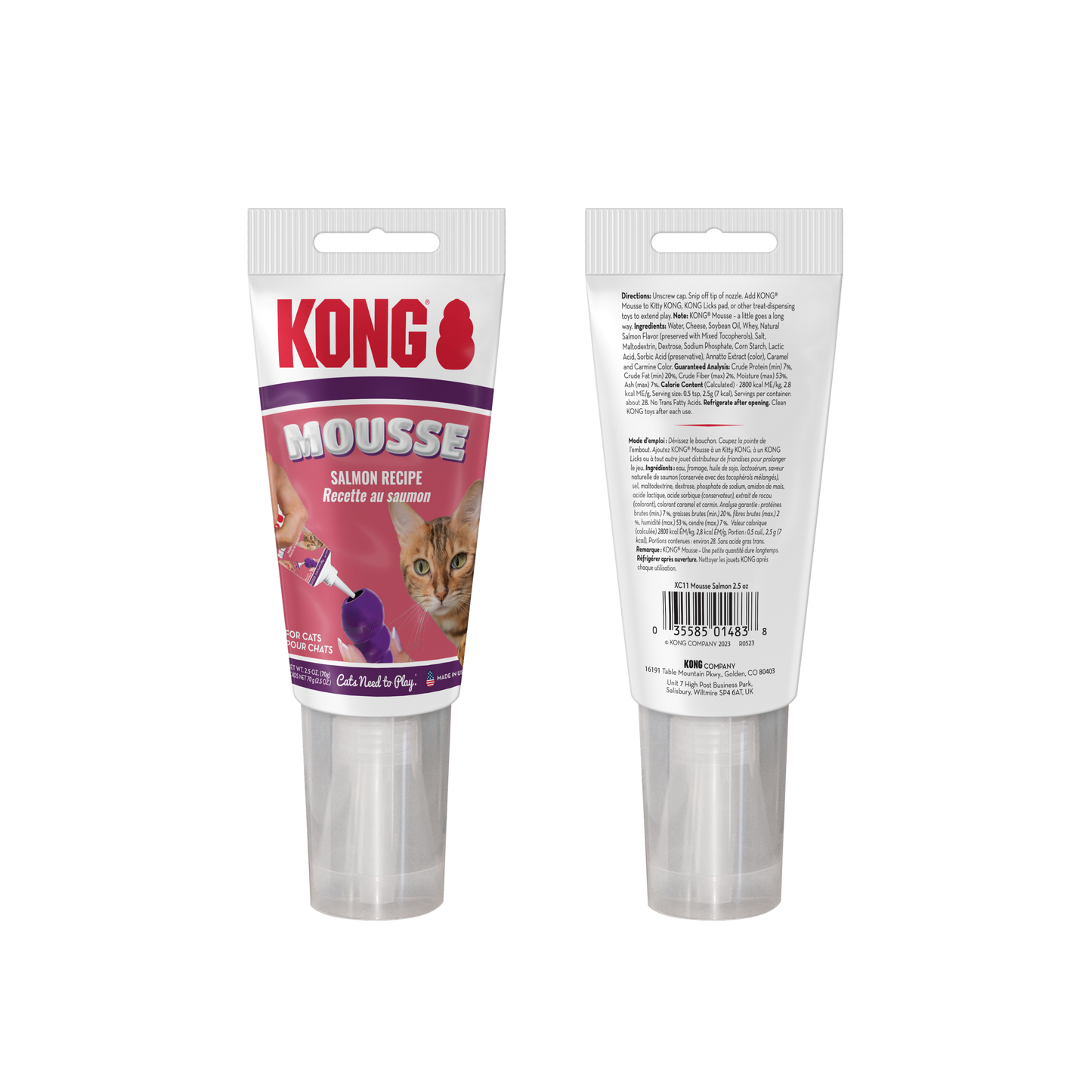 KONG Mousse Salmon Cat Treat Paste