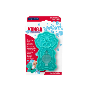 Kong ZoomGroom Bubbles Rubber Dog Grooming Brush