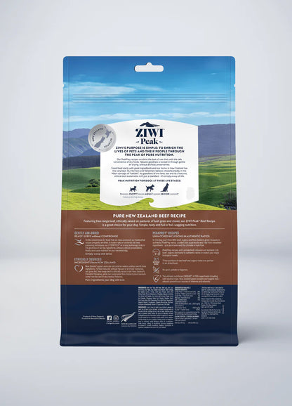 ZIWI Peak Beef Grain-Free Air-Dried Dog Food, 2.2lb