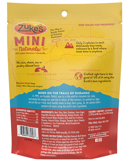 Zuke's Mini Naturals® Beef Recipe Training Dog Treats