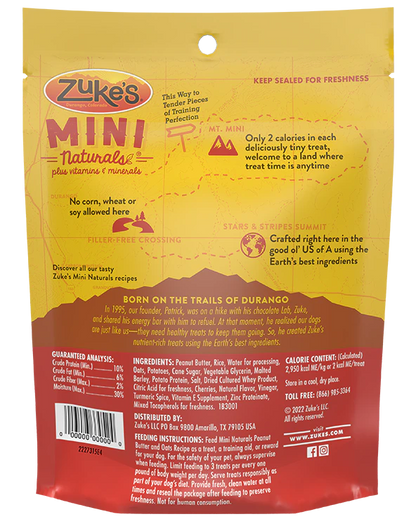 Zukes's Mini Naturals® Peanut Butter & Oats Recipe Training Dog Treats