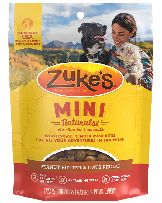 Zukes's Mini Naturals® Peanut Butter & Oats Recipe Training Dog Treats