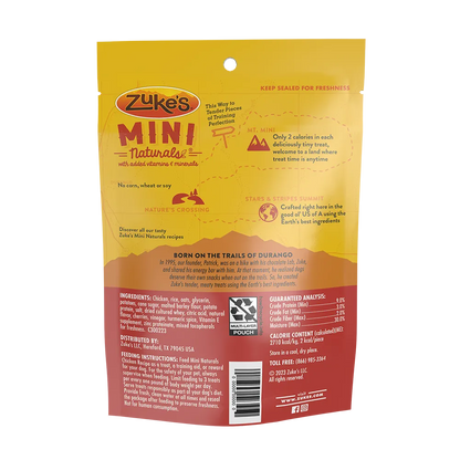 Zuke's Mini Naturals Chicken Recipe Training Dog Treats 6 oz