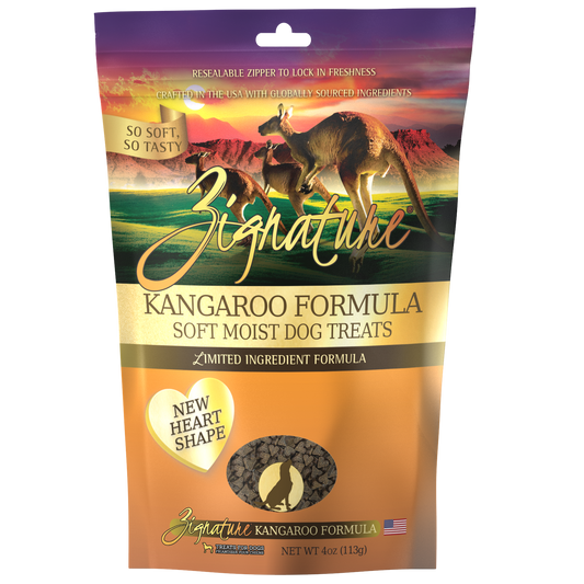 Zignature Kangaroo Formula Soft Moist Dog Treats 4 oz