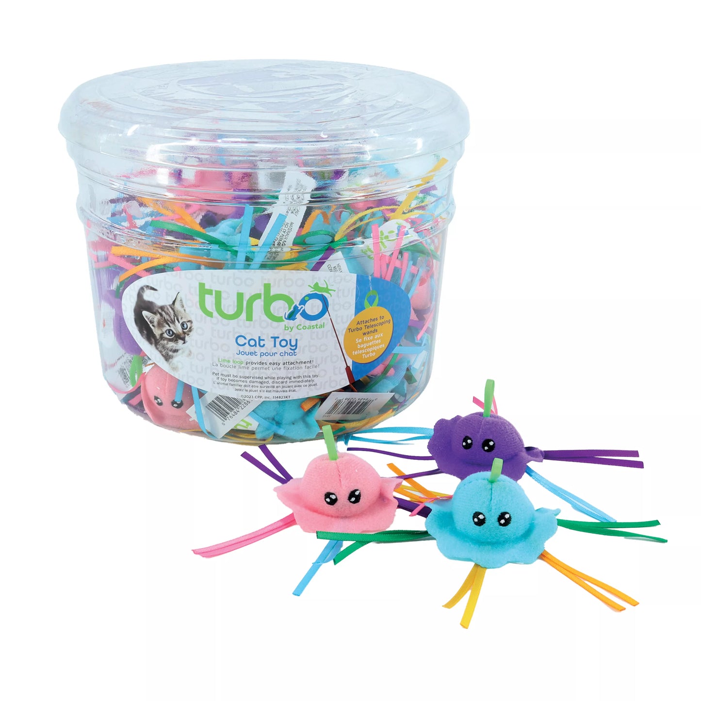 Turbo Jellyfish w/ Ribbon Cat Toy One Count