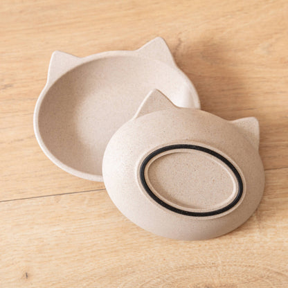 Nico Bamboo Cat Bowl: Blue