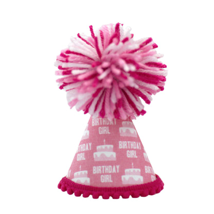 Pup Party Hats Birthday Girl Pink Party Hat: M