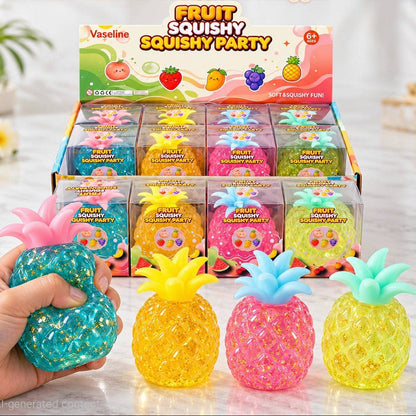 Pineapple Squeeze Toy – Vaseline Coconut Oil Filled Glitter