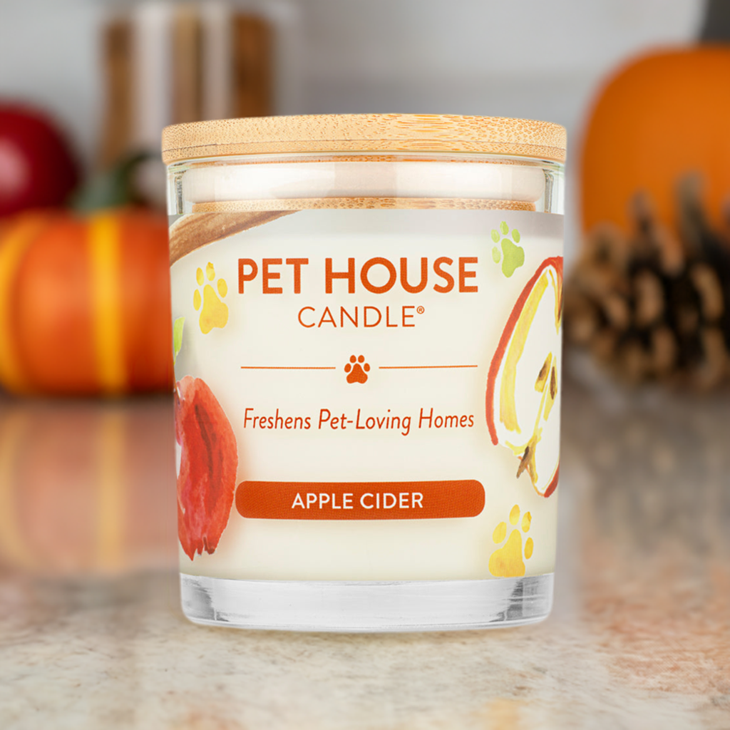 Pet House Candle Apple Cider Plant-Based Soy Wax Candle 9 oz