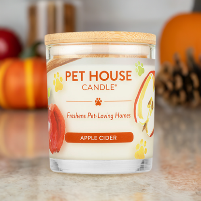 Pet House Candle Apple Cider Plant-Based Soy Wax Candle 9 oz