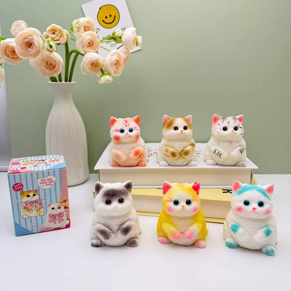 Chubby Cat Blind Box Squishy Toy – Collectible Kitty