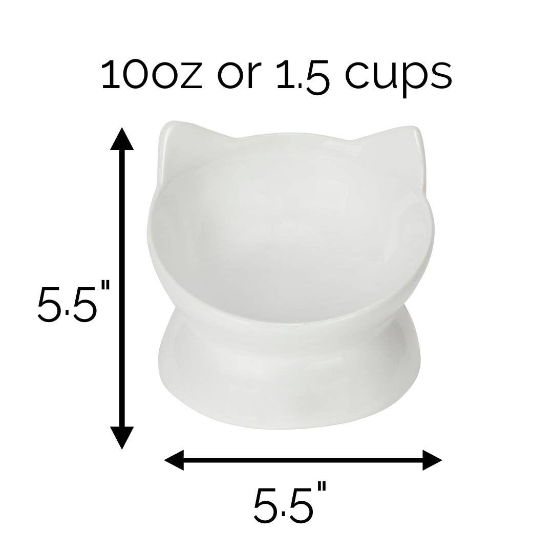 Oscar Tilt Cat Dish: Blue