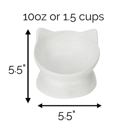 Oscar Tilt Cat Dish: Blue