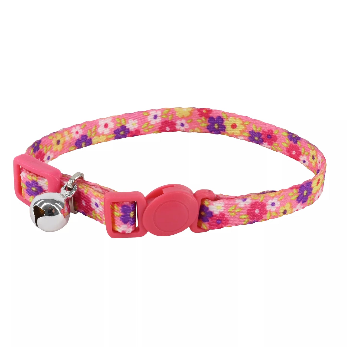 Li'l Pals Adjustable Breakaway Kitten Collar, Daisy Multi-Color