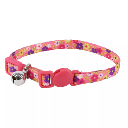 Li'l Pals Adjustable Breakaway Kitten Collar, Daisy Multi-Color