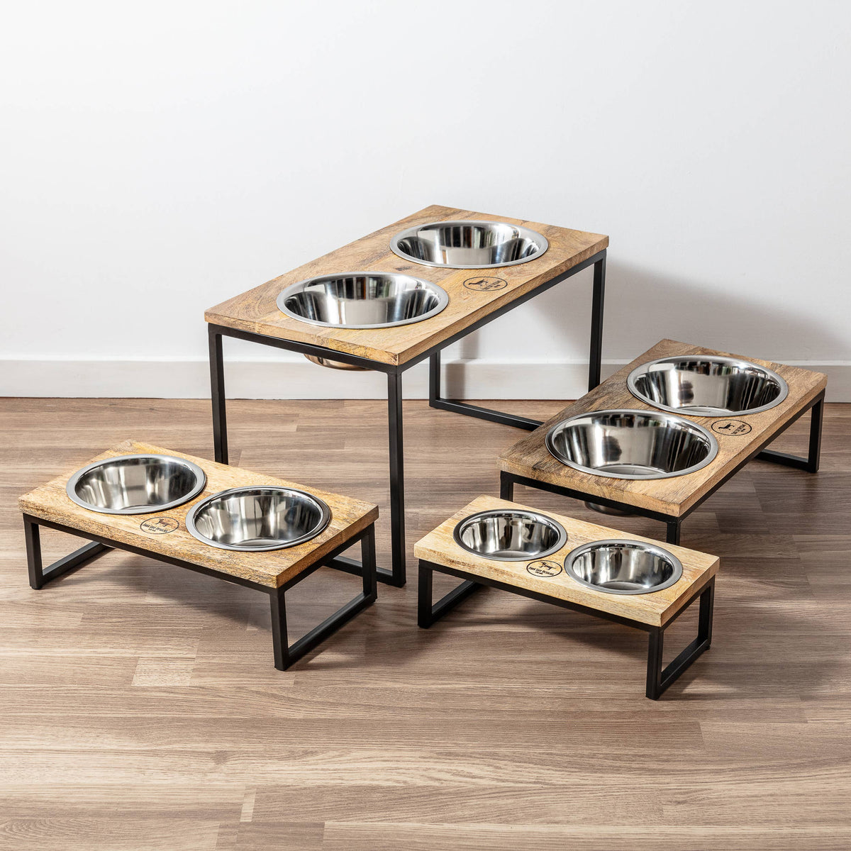 Hearth and Haven Elevated Pet Bowl Set - Modern Design : Large