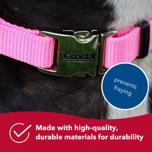 Coastal Adjustable Dog Collar with Metal Buckle Black