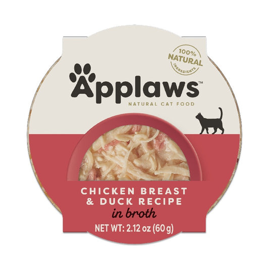 Applaws Chicken Breast & Duck Recipe in Broth Wet Cat Food, 2.12 oz