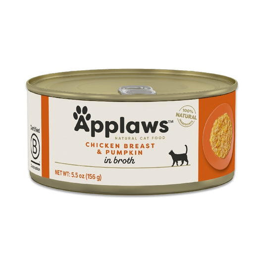 Applaws Chicken Breast & Pumpkin in Broth Wet Cat Food, 5.5 oz