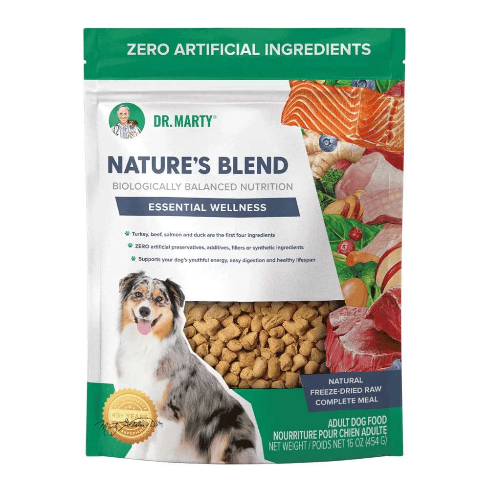 Dr. Marty Nature's Blend Essential Wellness Freeze-Dried Dog Food, 16oz