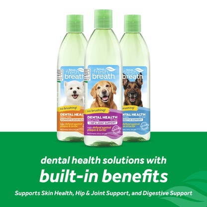 TropiClean Fresh Breath Dental Health Solution + Hip & Joint Support Dog Dental Water Additive