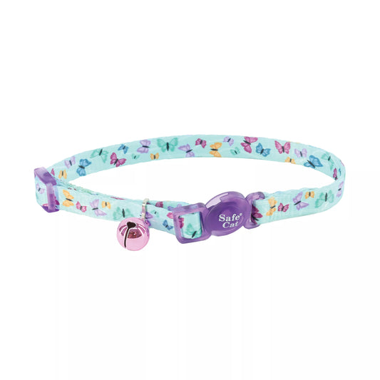 Safe Cat Fashion Adjustable Breakaway Collar, Butterflies