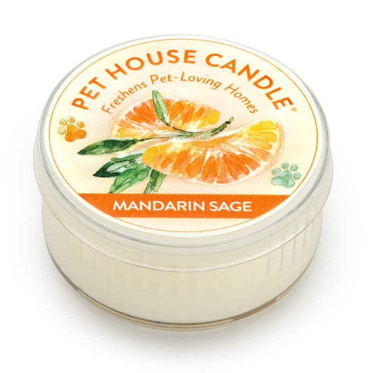 Pet House Mandarin Sage Plant-Based Soy Wax Mini Candle 1.5 oz