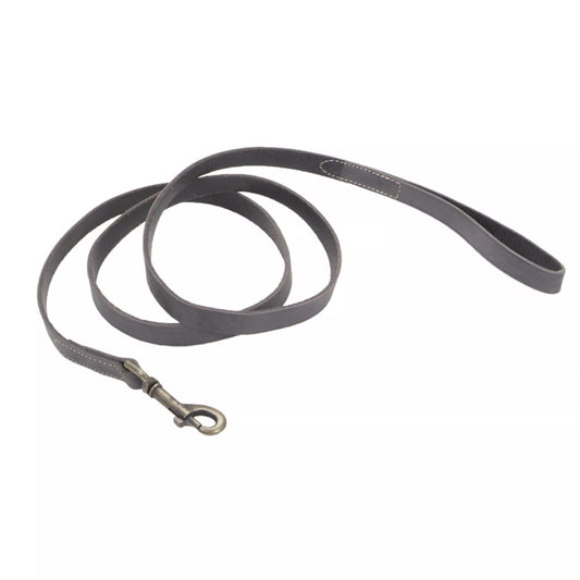 Circle T Rustic Leather Dog Leash, Slate Grey