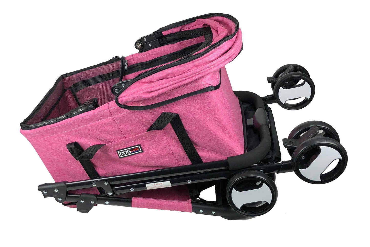 Dogline Executive Pet Stroller + Removable Cradle: Black
