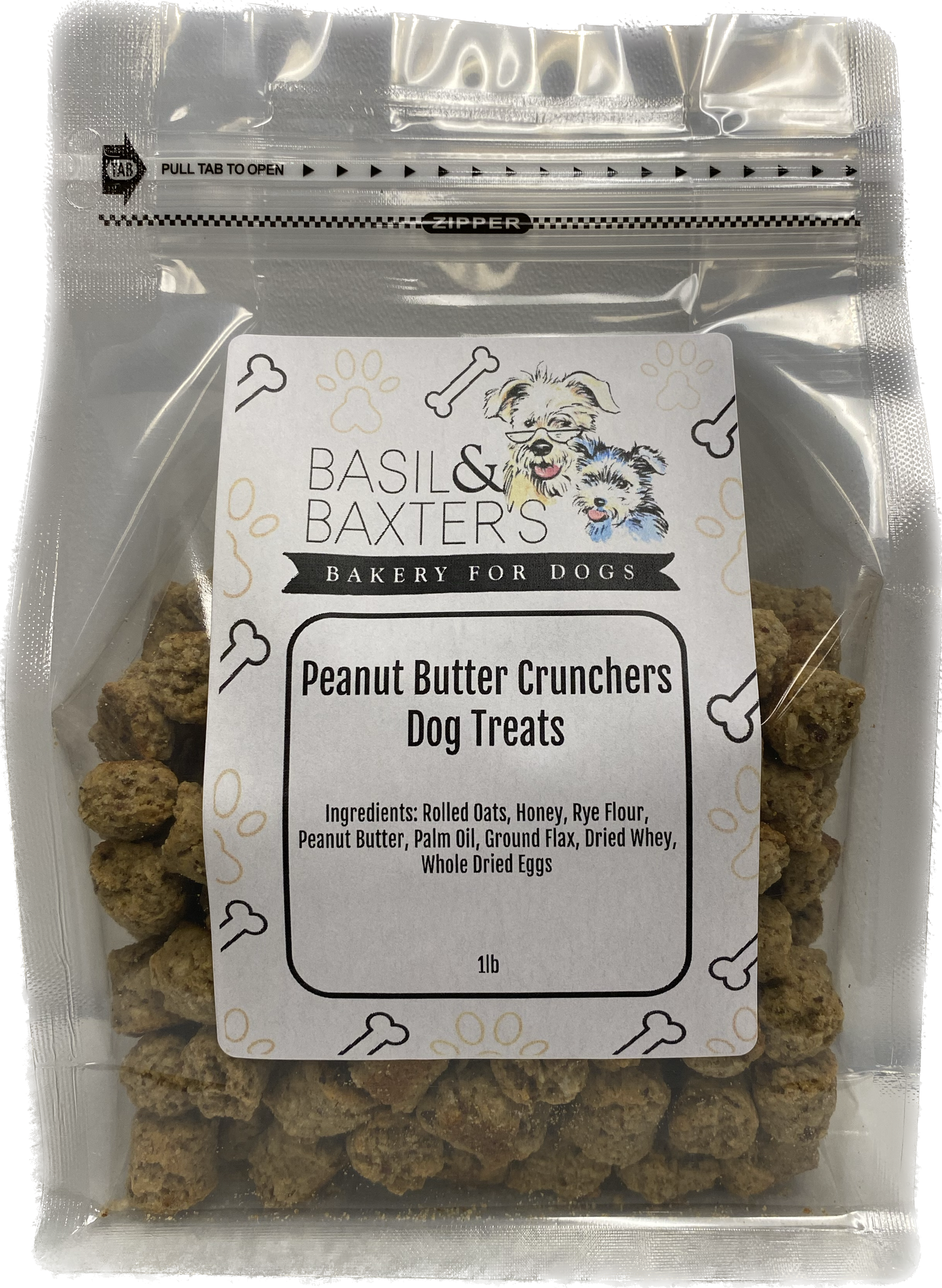 Basil & Baxter's Peanut Butter Crunchers Dog Treats 1lb