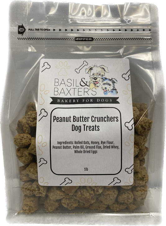 Basil & Baxter's Peanut Butter Crunchers Dog Treats 1lb