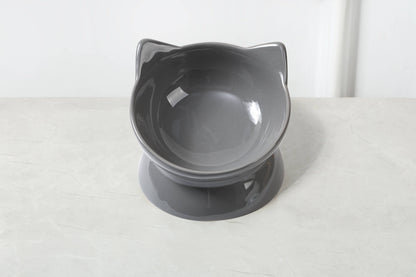 Oscar Tilt Cat Dish: Blue
