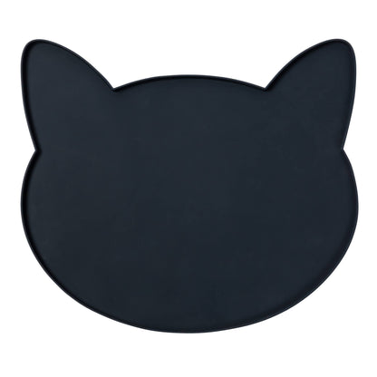 Oscar Silicone Cat Placemat: Navy Blue