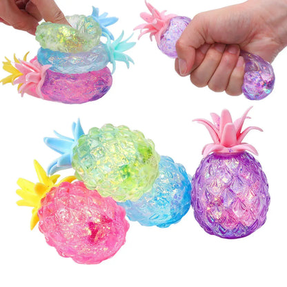 Pineapple Squeeze Toy – Vaseline Coconut Oil Filled Glitter