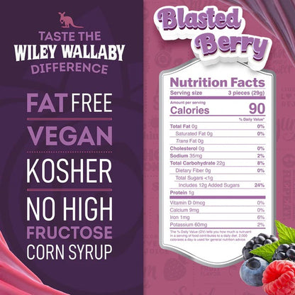 Wiley Wallaby Blasted Berry Licorice 10 oz